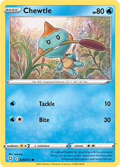 Chewtle 026/072 Pokémon card from Shining Fates for sale at best price