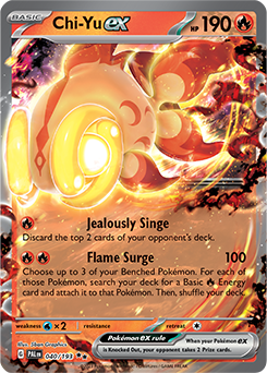 Double rare Pokémon card Chi-Yu ex 040/193 from Paldea Evolved expansion