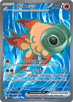 Ultra rare Pokémon card Chi-Yu ex 234/193 from Paldea Evolved expansion