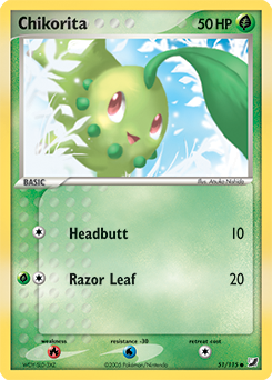 Chikorita 51/115 Pokémon card from Ex Unseen Forces for sale at best price