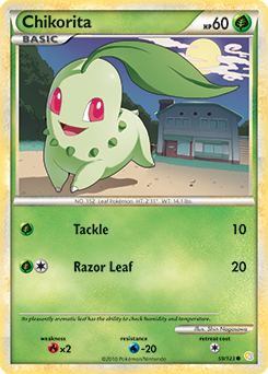 Chikorita 59/123 Pokémon card from HeartGold SoulSilver for sale at best price