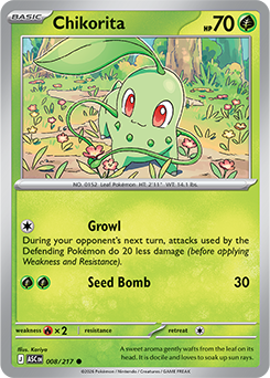 Carte Pokémon Communes Germignon 8/217 de la série Héros Transcendants
