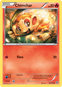 Chimchar 15/135 Pokémon card from Plasma Storm for sale at best price