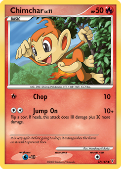 Chimchar 97/147 Pokémon card from Supreme Victors for sale at best price