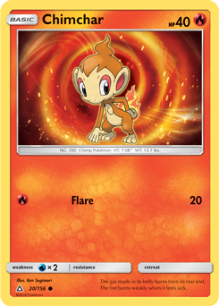 Chimchar 20/156 Pokémon card from Untra Prism for sale at best price