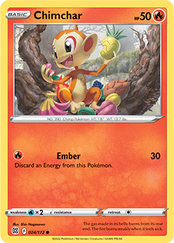 Chimchar 024/172 Pokémon card from Brilliant Stars for sale at best price