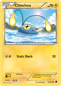 Chinchou 35/116 Pokémon card from Plasma Freeze for sale at best price