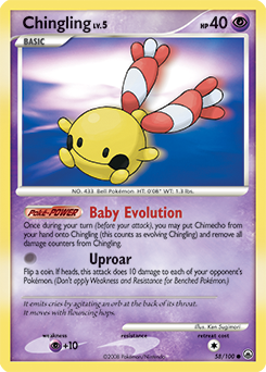 Chingling 58/100 Pokémon card from Majestic Dawn for sale at best price