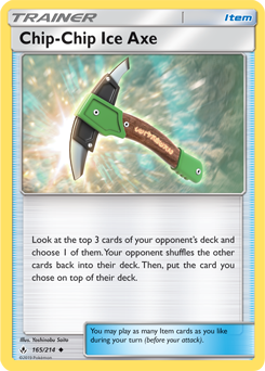 Uncommon Pokémon card Chip-Chip Ice Axe 165/214 from Unbroken Bonds expansion