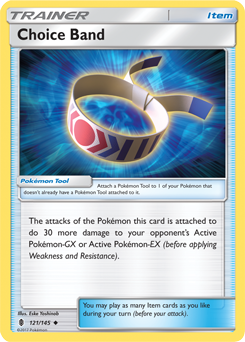 Choice Band 121/145 Pokémon card from Guardians Rising for sale at best price