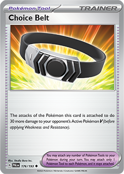 Uncommon Pokémon card Choice Belt 176/193 from Paldea Evolved expansion
