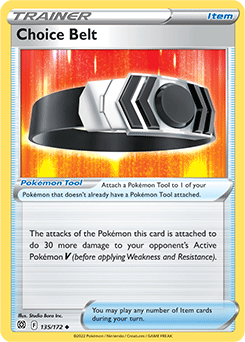 Uncommon Pokémon card Choice Belt 135/172 from Brilliant Stars expansion