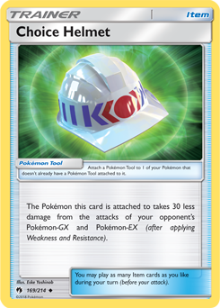 Choice Helmet 169/214 Pokémon card from Lost Thunder for sale at best price