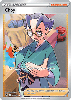 Full Art Trainer Pokémon card Choy 182/189 from Astral Radiance expansion