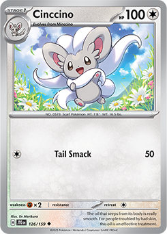 Uncommon Pokémon card Cinccino 126/159 from Journey Together expansion