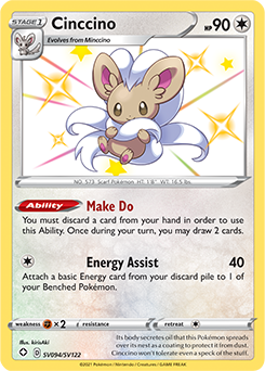 Shining Pokémon Pokémon card Cinccino SV094/SV122 from Shining Fates expansion
