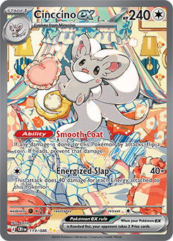 Carte Pokémon Illustration spéciale rare Pashmilla ex 119/86 de la série Chaos Ascendant