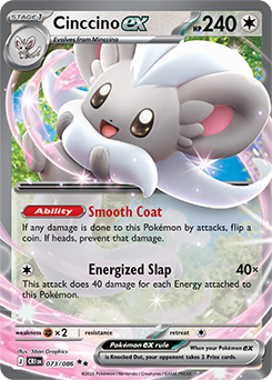 Carte Pokémon Double rare Pashmilla ex 73/86 de la série Chaos Ascendant