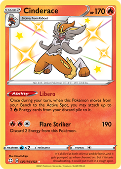 Cinderace SV017/SV122 Pokémon card from Shining Fates for sale at best price