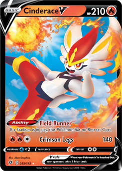 Cinderace V 35/192 Pokémon card from Rebel Clash for sale at best price