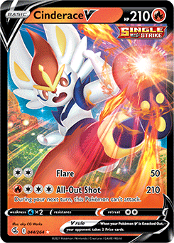 Cinderace V 44/264 Pokémon card from Fusion Strike for sale at best price