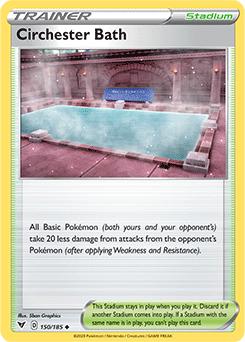 Uncommon Pokémon card Circhester Bath 150/185 from Vivid Voltage expansion