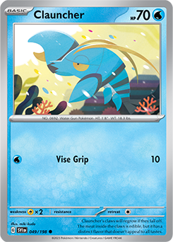 Common Pokémon card Clauncher 049/198 from Scarlet & Violet expansion