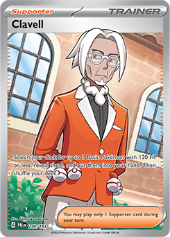 Ultra rare Pokémon card Clavell 249/193 from Paldea Evolved expansion