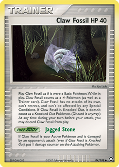 Carte Pokémon Fossile griffe 84/108 de la série Ex Gardiens du Pouvoir en vente au meilleur prix