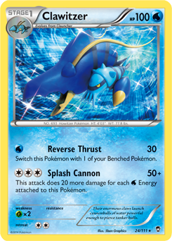 Clawitzer 24/111 Pokémon card from Furious Fists for sale at best price
