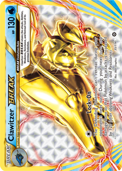 Turbo Pokémon card Clawitzer BREAK 35/114 from Steam Siege expansion