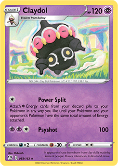 Claydol 58/163 Pokémon card from Battle Styles for sale at best price