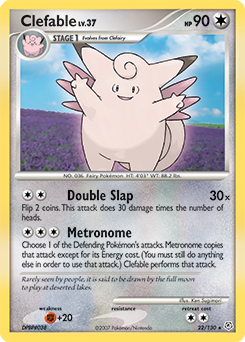 Clefable 22/130 Pokémon card from Diamond & Pearl for sale at best price