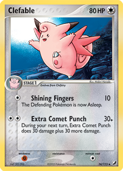 Clefable 36/115 Pokémon card from Ex Unseen Forces for sale at best price
