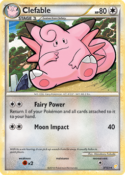 Clefable 3/123 Pokémon card from HeartGold SoulSilver for sale at best price