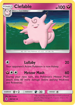 Clefable 89/145 Pokémon card from Guardians Rising for sale at best price
