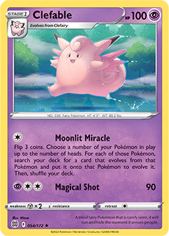 Clefable 054/172 Pokémon card from Brilliant Stars for sale at best price