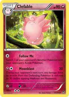 Clefable 71/111 Pokémon card from Furious Fists for sale at best price