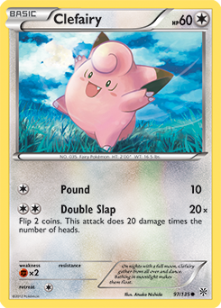 Common Pokémon card Clefairy 97/135 from Plasma Storm expansion