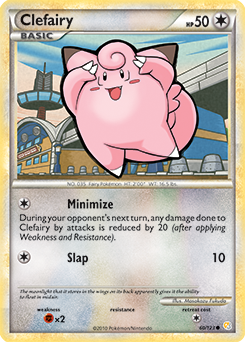 Common Pokémon card Clefairy 60/123 from HeartGold SoulSilver expansion
