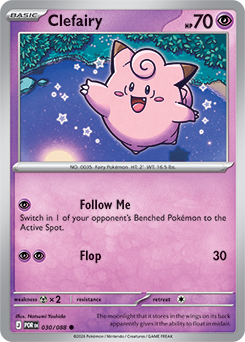 Common Pokémon card Clefairy 30/88 from Perfect Order expansion