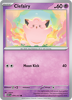 Carte Pokémon Communes Mélofée 74/217 de la série Héros Transcendants