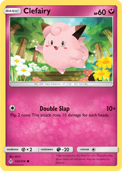 Common Pokémon card Clefairy 132/214 from Unbroken Bonds expansion