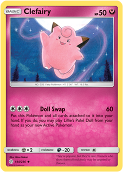 Clefairy 144/236 Pokémon card from Cosmic Eclipse for sale at best price
