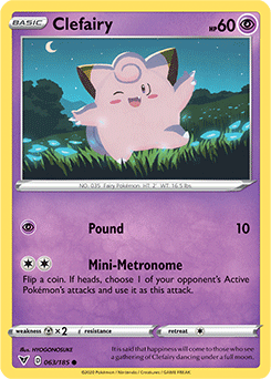 Clefairy 063/185 Pokémon card from Vivid Voltage for sale at best price