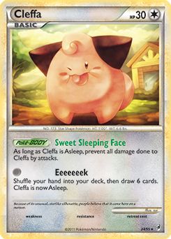 Rare Pokémon card Cleffa 24/95 from Call of Legends expansion