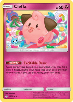 Uncommon Pokémon card Cleffa 131/214 from Unbroken Bonds expansion