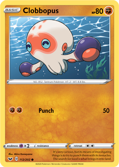 Clobbopus 112/202 Pokémon card from Sword & Shield for sale at best price