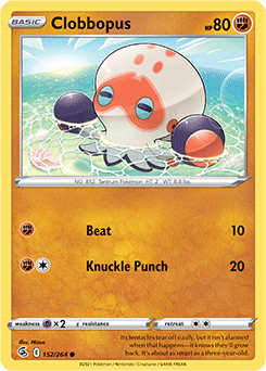 Common Pokémon card Clobbopus 152/264 from Fusion Strike expansion