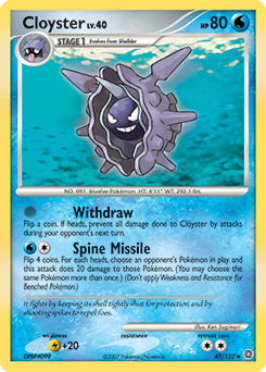 Cloyster 47/132 Pokémon card from Secret Wonders for sale at best price